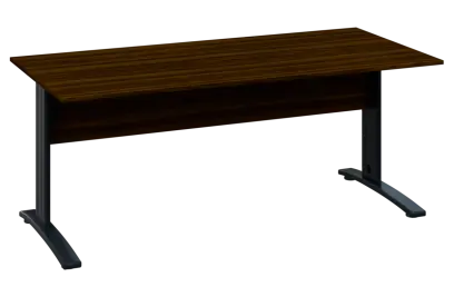 CPK 17 - 18 stůl kancelářský, kovová podnož černá, deska 18 mm, široký 1800 mm, ořech královský